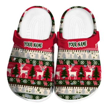 custom houston cougars christmas motif clogs best selling