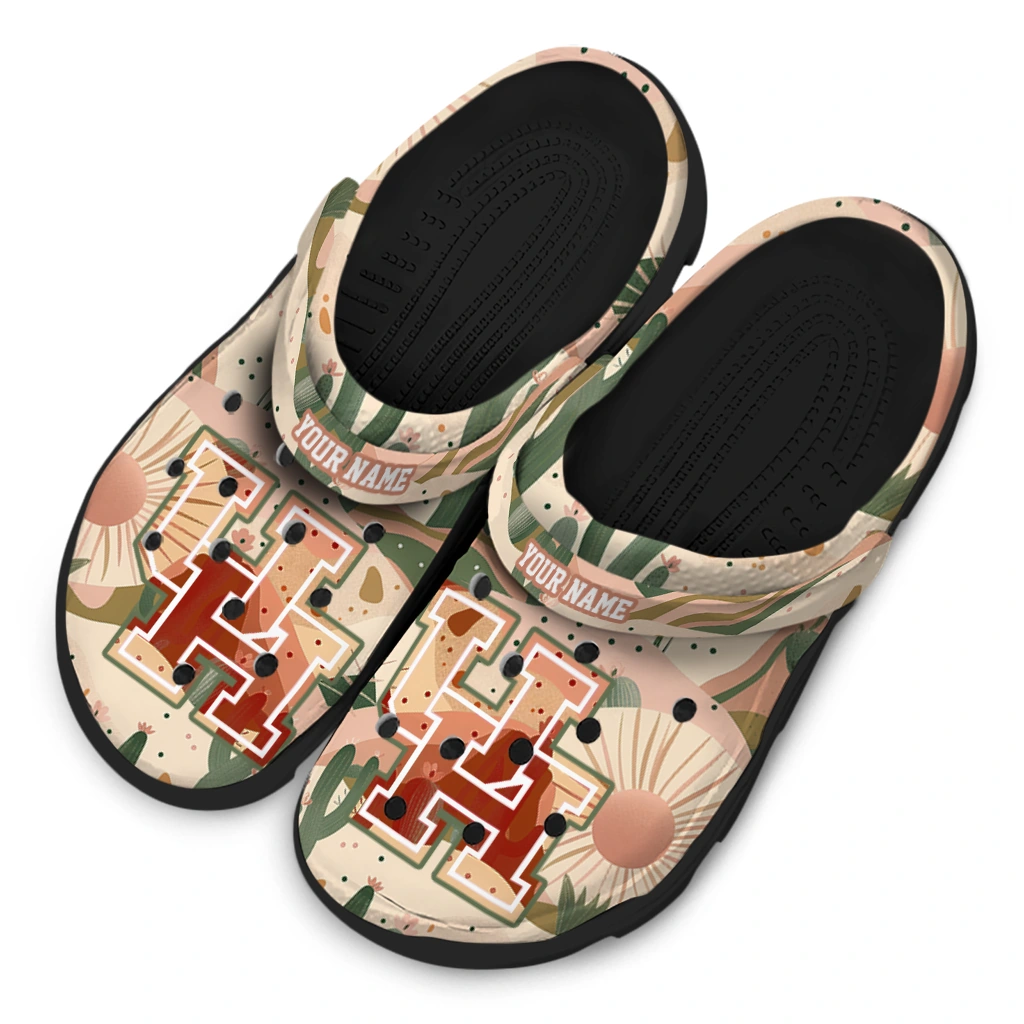 custom houston cougars desert cactus pattern clogs latest model custom houston cougars desert cactus pattern clogs latest model