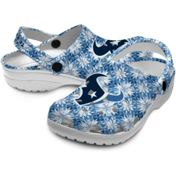 custom houston texans snowflake mosaic clogs high quality