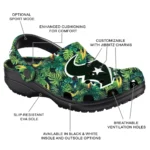 custom houston texans tropical leaves clogs best selling