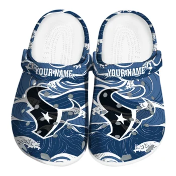 custom houston texans wave flow clogs best selling