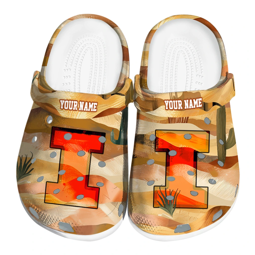 custom illinois fighting illini desert layers clogs best selling custom illinois fighting illini desert layers clogs best selling
