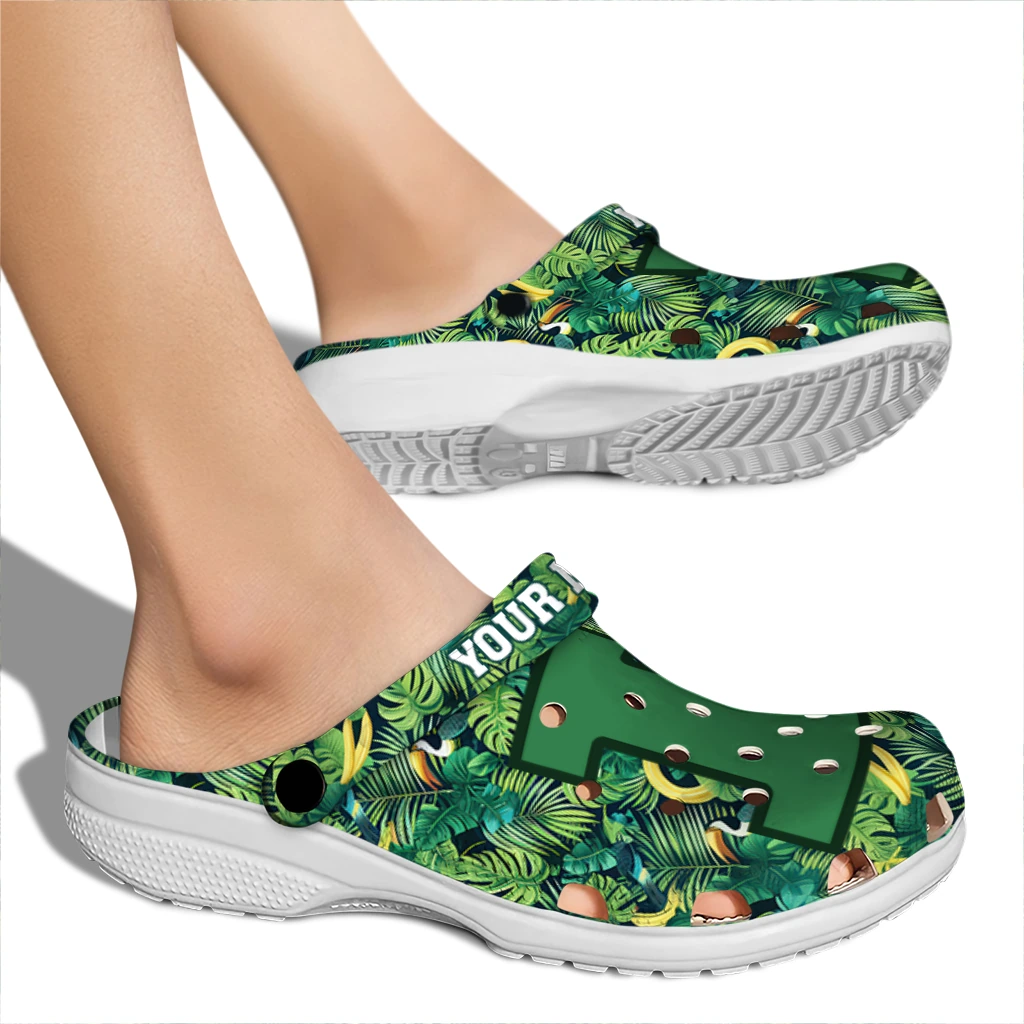 custom illinois fighting illini tropical leaves clogs fashion forward custom illinois fighting illini tropical leaves clogs fashion forward