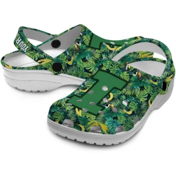 custom illinois fighting illini tropical leaves clogs high quality