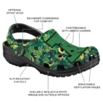 custom illinois fighting illini tropical leaves clogs best selling
