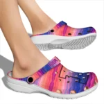 custom illinois fighting illini wavy stripes clogs best selling