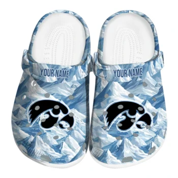 custom iowa hawkeyes mountain artwork clogs best selling