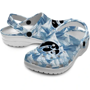 custom iowa hawkeyes mountain artwork clogs high quality