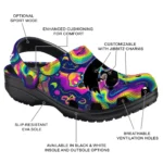 custom iowa hawkeyes swirling mushrooms clogs best selling