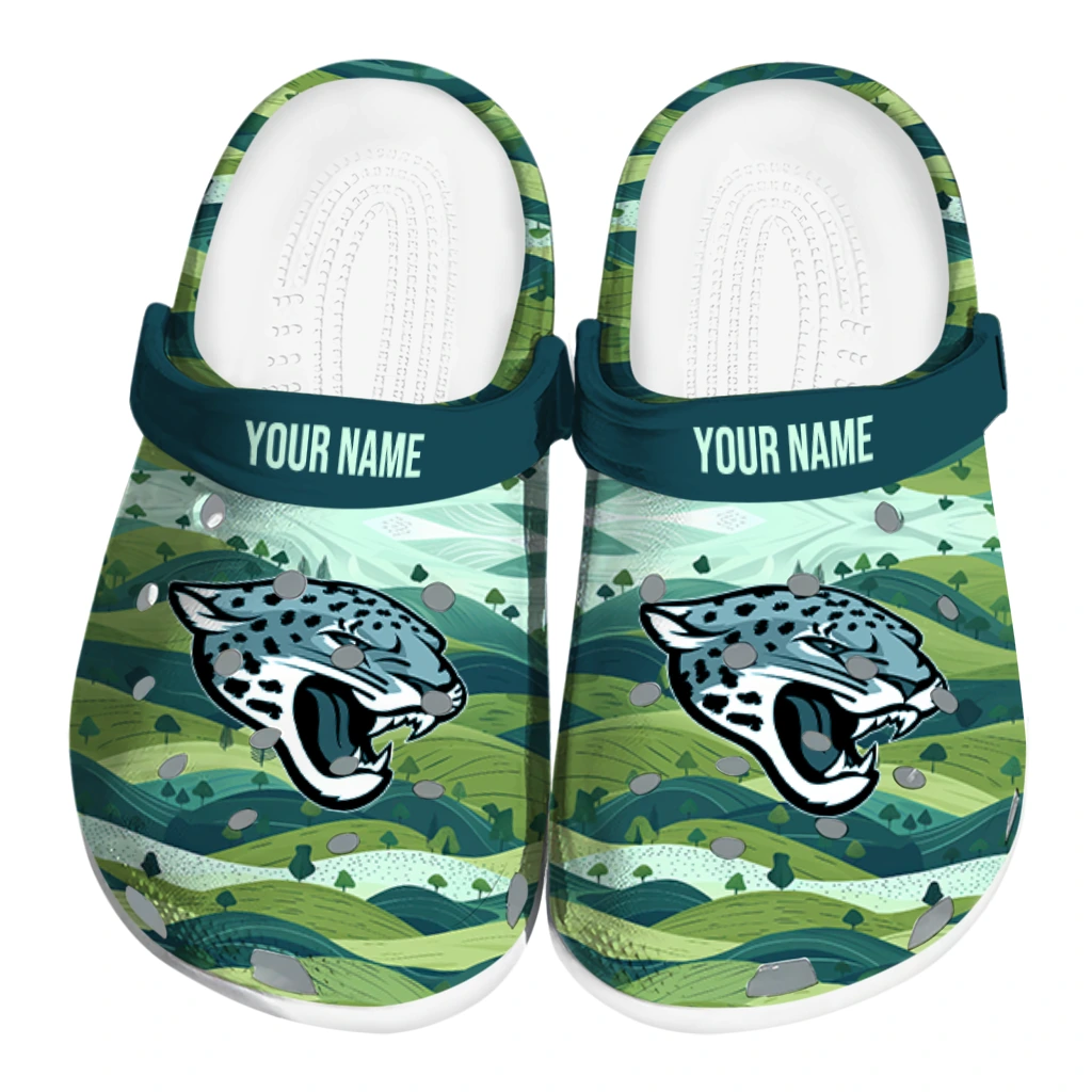 custom jacksonville jaguars hills illustration clogs best selling custom jacksonville jaguars hills illustration clogs best selling