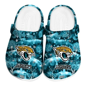 custom jacksonville jaguars snowy hills clogs best selling