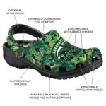 custom jacksonville state gamecocks tropical leaves clogs best selling