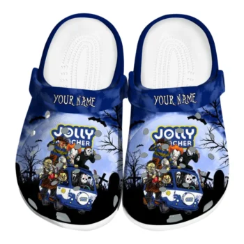 custom jolly rancher spooky crew blue black clogs best selling hey clogs