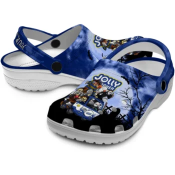 custom jolly rancher spooky crew blue black clogs high quality hey clogs