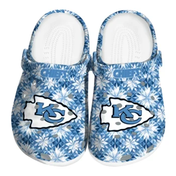 custom kansas city chiefs snowflake mosaic clogs best selling