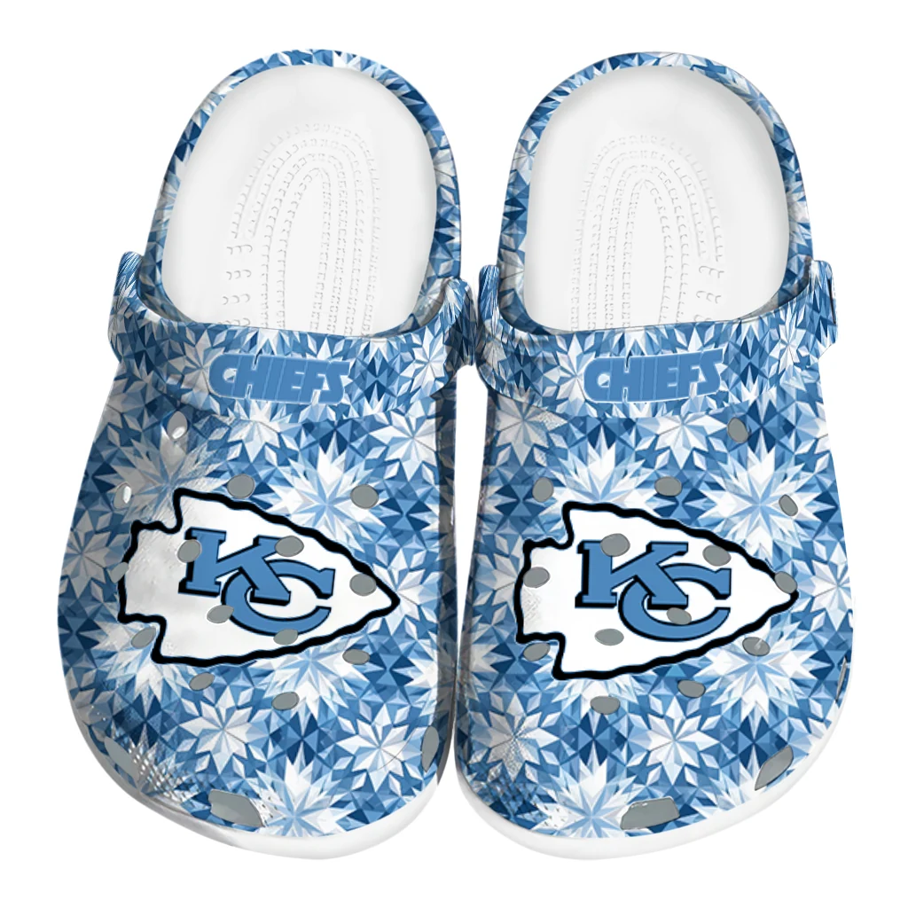 custom kansas city chiefs snowflake mosaic clogs best selling custom kansas city chiefs snowflake mosaic clogs best selling