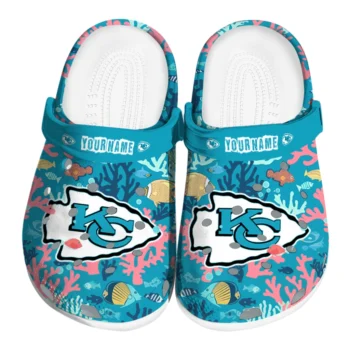 custom kansas city chiefs tropical fish ocean clogs best selling