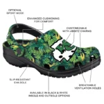 custom kansas city chiefs tropical leaves clogs best selling