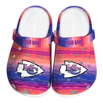 custom kansas city chiefs wavy stripes clogs best selling