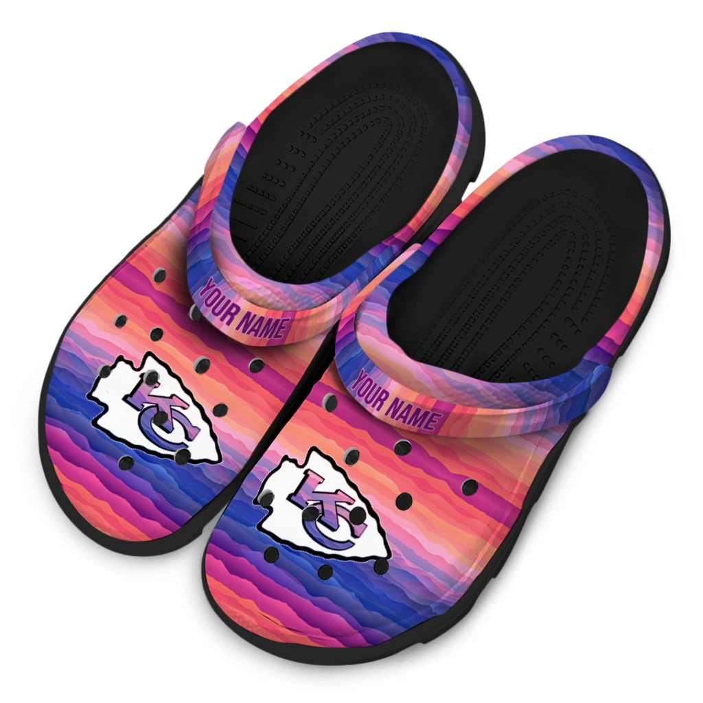 custom kansas city chiefs wavy stripes clogs latest model custom kansas city chiefs wavy stripes clogs latest model