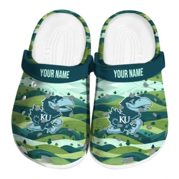 custom kansas jayhawks hills illustration clogs best selling