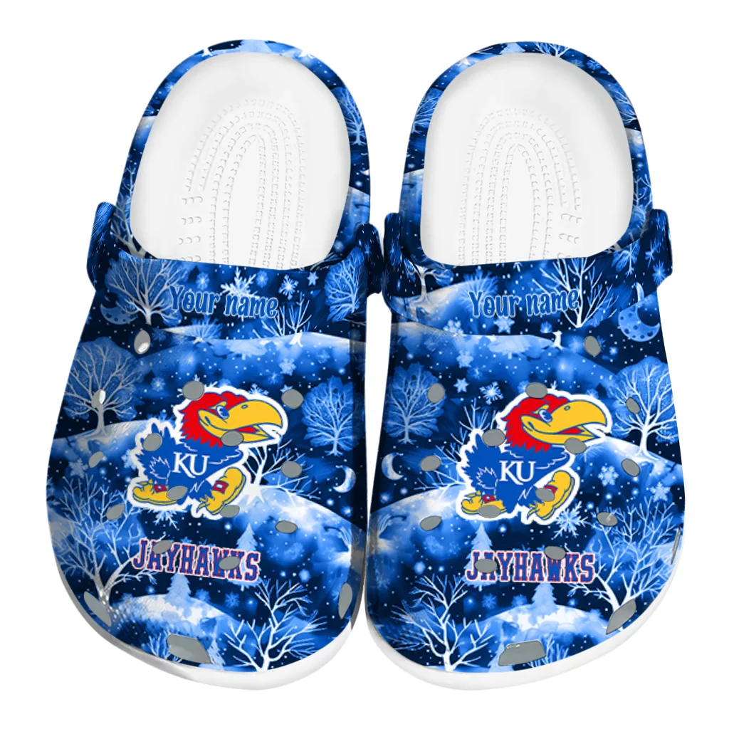 custom kansas jayhawks snowy hills clogs best selling custom kansas jayhawks snowy hills clogs best selling