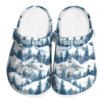 custom kansas jayhawks snowy mountains clogs best selling