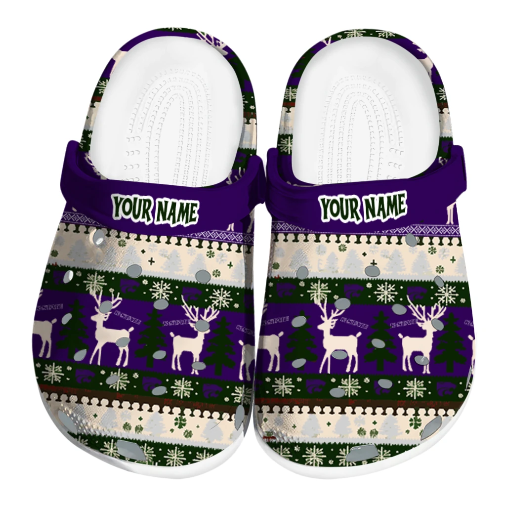 custom kansas state wildcats christmas motif clogs best selling custom kansas state wildcats christmas motif clogs best selling