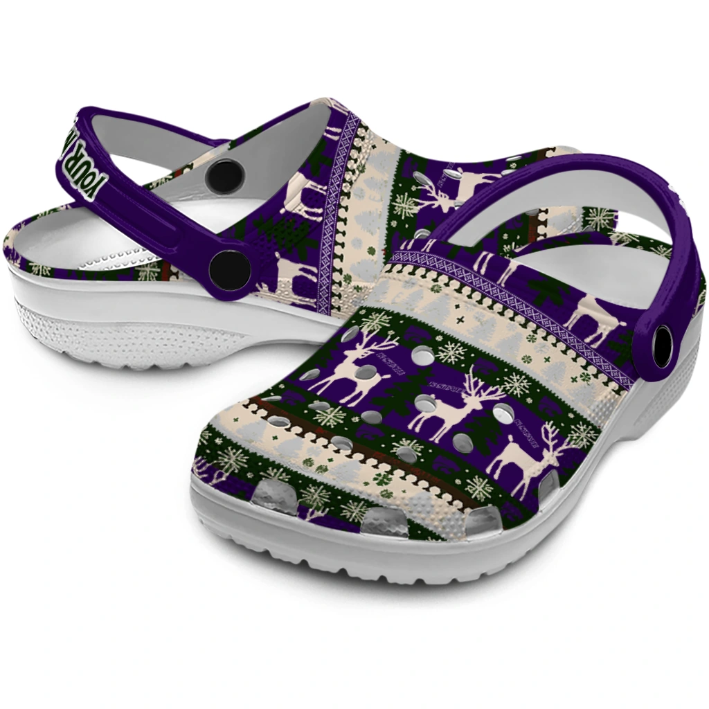 custom kansas state wildcats christmas motif clogs high quality custom kansas state wildcats christmas motif clogs high quality