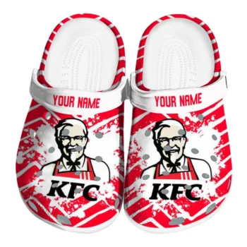 custom kfc iconic colonel red white clogs best selling hey clogs