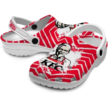 custom kfc iconic colonel red white clogs high quality hey clogs
