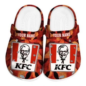 custom kfc leaves red orange clogs best selling hey clogs