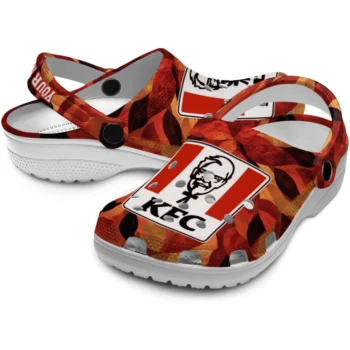 custom kfc leaves red orange clogs high quality hey clogs