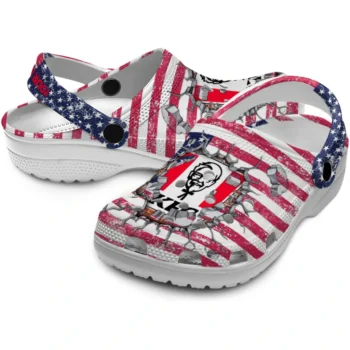 custom kfc patriot split red blue clogs high quality hey clogs