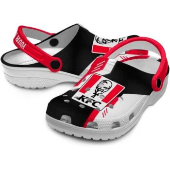 custom kfc red icon red black clogs high quality hey clogs