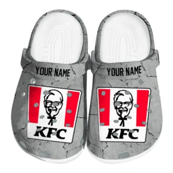 custom kfc upside gray red clogs best selling hey clogs