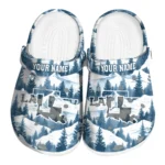 custom la tech snowy mountains clogs best selling