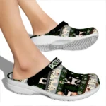 custom las vegas raiders christmas motif clogs best selling