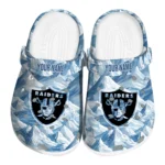custom las vegas raiders mountain artwork clogs best selling