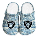custom las vegas raiders sea swirls clogs best selling