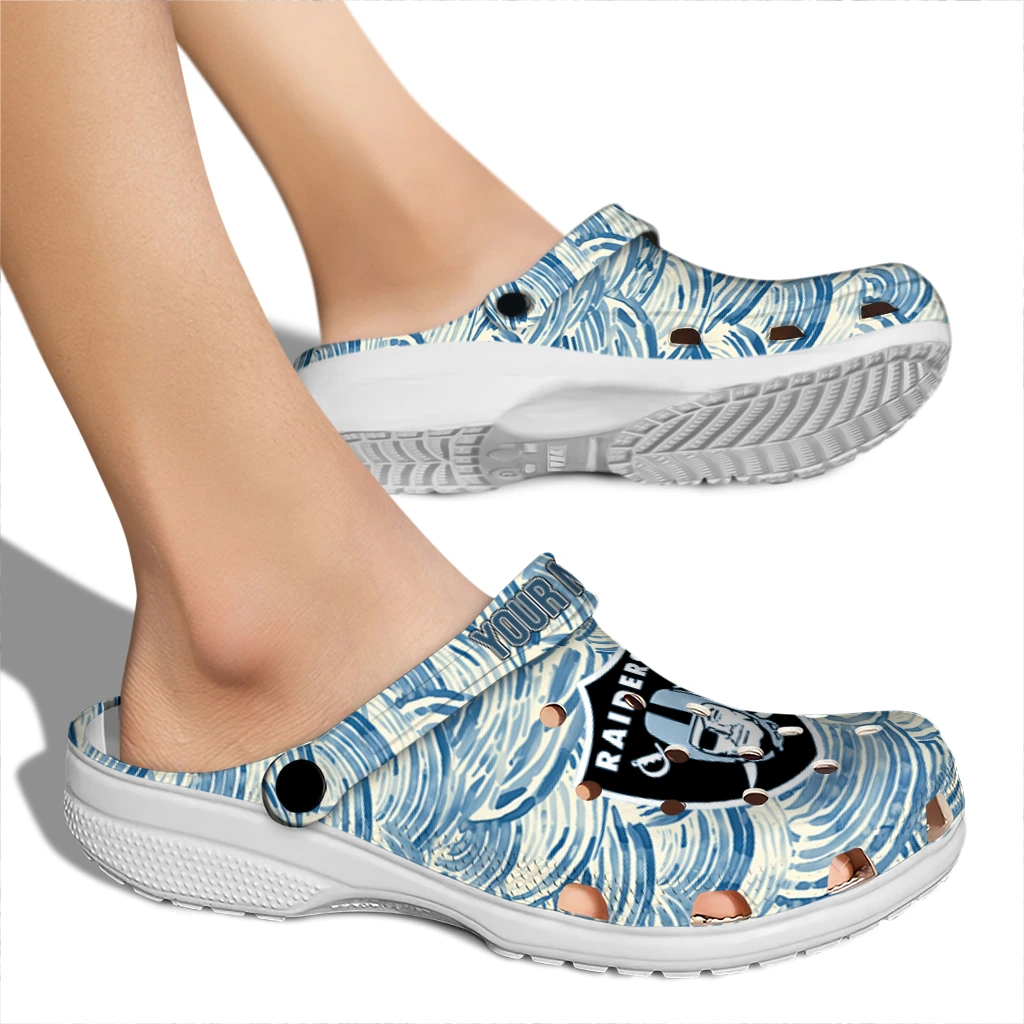 custom las vegas raiders sea swirls clogs fashion forward custom las vegas raiders sea swirls clogs fashion forward
