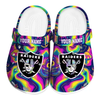 custom las vegas raiders swirling mushrooms clogs best selling