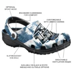 custom liberty flames snowy mountains clogs best selling