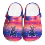 custom los angeles angels wavy stripes clogs best selling