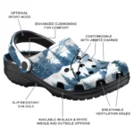 custom los angeles chargers snowy mountains clogs best selling