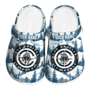 custom los angeles clippers snowy mountains clogs best selling