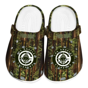 custom los angeles clippers woods forest designs clogs best selling