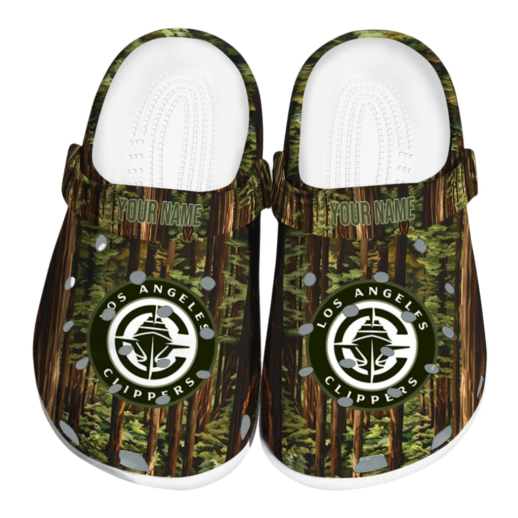 custom los angeles clippers woods forest designs clogs best selling custom los angeles clippers woods forest designs clogs best selling