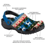 custom los angeles dodgers christmas motif clogs best selling