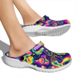 custom los angeles dodgers swirling mushrooms clogs best selling